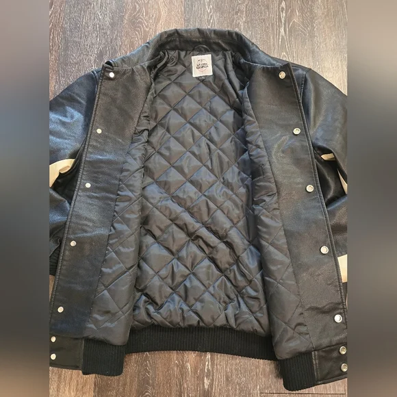 Ice Cold Records Faux Leather Jacket - Men’s XL